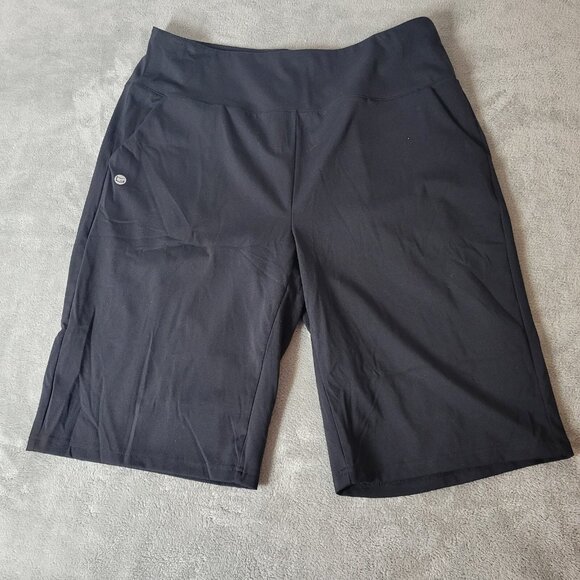 Gradual Women Shorts XXL Plus Leggings Pull On Activewear Black Comfy BLA106E - Picture 1 of 10